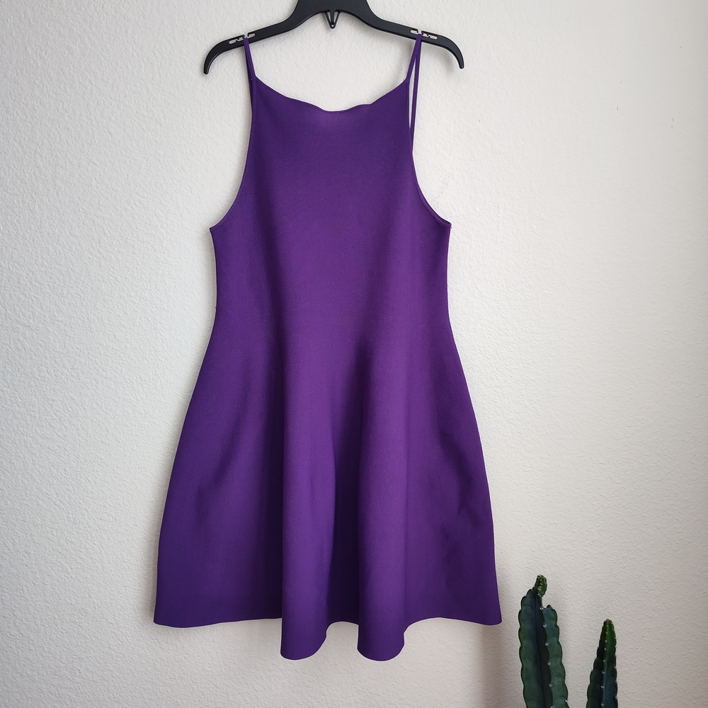 COS Square Neck Knitted Mini Dress